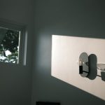 Photo Bathroom glass wall light