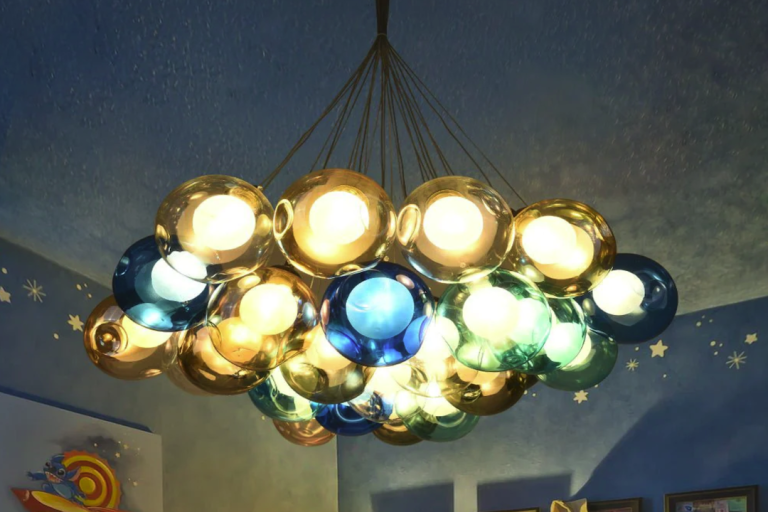 Maximalist Glass Orb Chandeliers: A Colorful Statement Piece