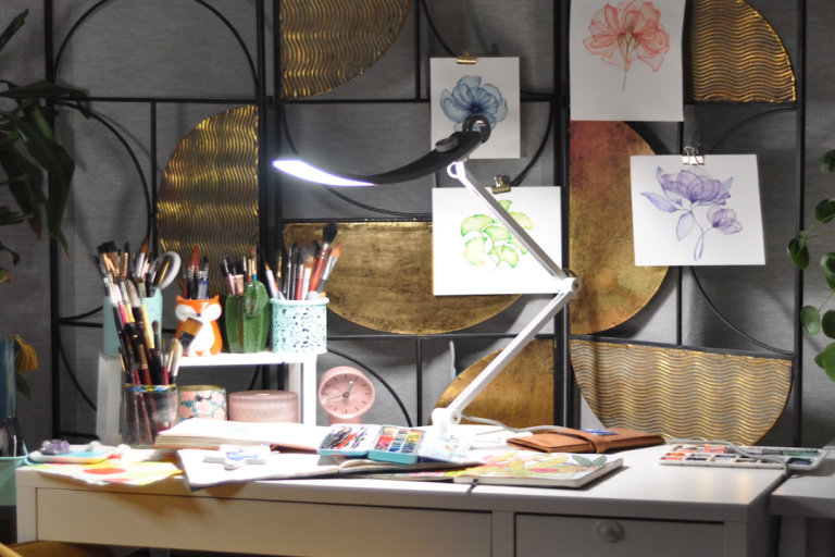 Enhance Your Art Studio with Adjustable Ceiling Spotlights