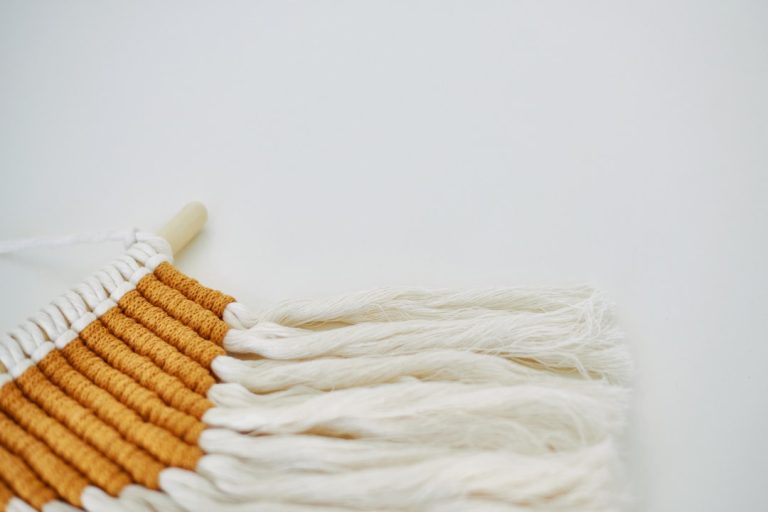 Photo macrame lamp shade