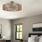 Enhance Your Master Bedroom with a Tapered Shade Semi Flush Light