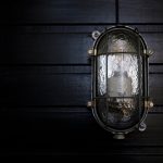 Photo glass wall sconce