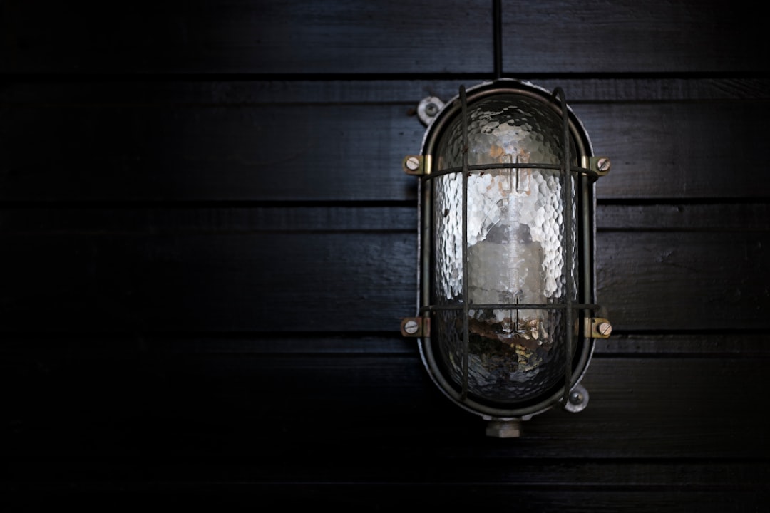 Photo glass wall sconce